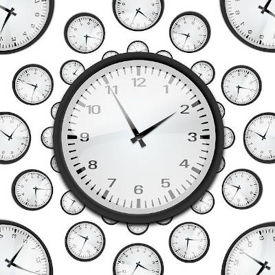 Clocks... indicating fast service and instant cover for your work
